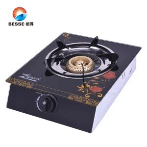 Tempered iav vaj huam sib luag ib Burner Portable tsev roj Cooker