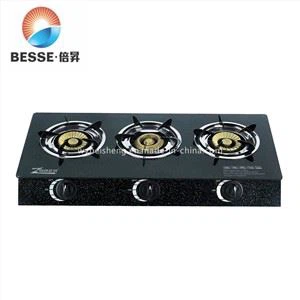Cov Dub Dub Ua-Hauv Chav Ua Noj 3 Burner Sab saum toj Roj Hob Cooktops Tsau Cooker / ZG-305