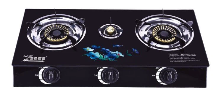 Triple Burner 6mm Tempered Glass Gas Stove Kitchen Cooker Triple Burner 6mm Tempered Glass Gas Stove Kitchen Cooker